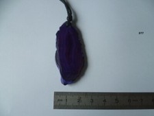 PENDENTIF  PIERRE  AGATE TRANCHE VIOLETTE