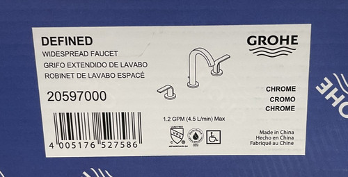Grohe 20597000 defined - 1.2, gpm
