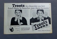 PUBLICITE ANCIENNE ADVERT CLIPPING 281017 / LE CHOCOLAT TREETS FOND DANS LA BOUC
