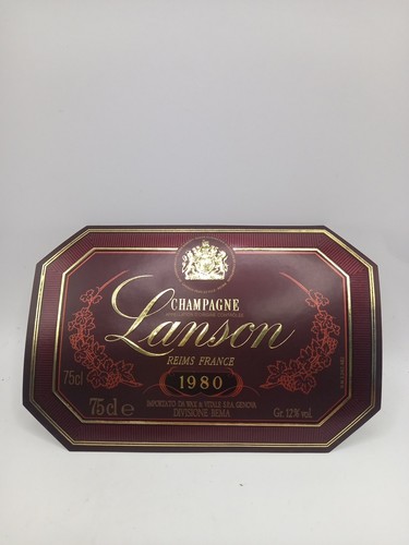 Etiquette champagne lanson - ,