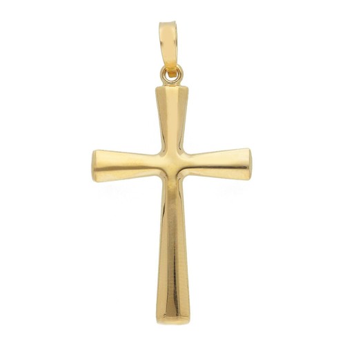 Pendentif croix jaune - or,