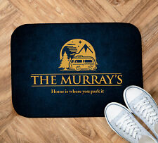 Personnalisé Camping-Car MAT - Camping-Car Porte Bleu Grunge 44cm x 32cm PS950