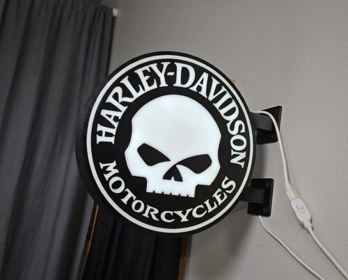 Enseigne harley davidson skull - enseigne, harley-davidson