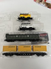 Lot de 4 wagons et voitures PIKO HO époque SNCF/DB, avec boîtes