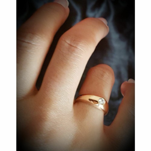 Bague alliance jonc zirconium - bague,