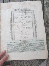 PARTITIONS ANCIENNES  OLD MYSIC SCORES 18CT 1788 10 PARTITIONS CONCERTO CLAVECIN