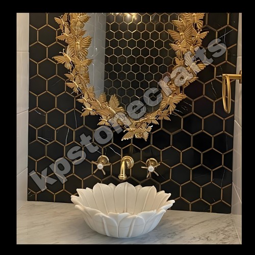 Lavabo marbre blanc - lavabo,