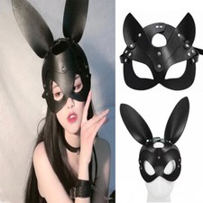 Masque De Chat En Cuir Pu Pour Femme Déguisement Masques Sexuels Demi-Masque /