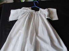 Antique French Baby Dress with pintucks.Victorian, very full.