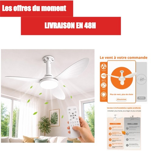 Ventilateur plafond hisummer - ventilateur,