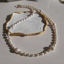 Sautoir collier en perles de
