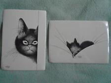 DEUX GRANDES CARTES METAL/DUBOUT/CHATS