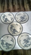 9 Assiettes En Porcelaine Motif Groseilles