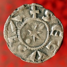 SAVOIE HUMBERT II 1080-1103 DENIER MONNAIE RARE COMTE UMBERTO MONETA CASA SAVOIA