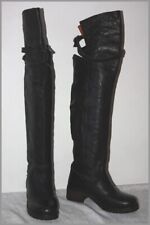 CATARINA MARTINS Bottes Cuissardes Cavalières Cuir Noir T 37 TTBE