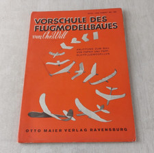 Ancien plan de construction, maquette d'avion, Vorschule des Flugmodellbaues