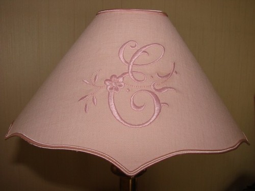 Abat jour accolade lin rose - lin,