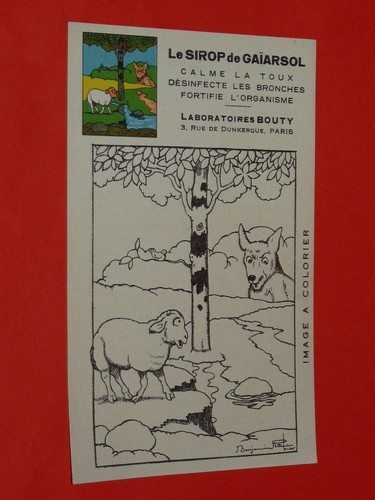 Chromo 1930 sirop gaïarsol - chromo,