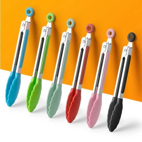Stainless kitchen tongs - stainless,