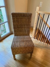 6 chaises en rotin tressé naturel – style campagne chic