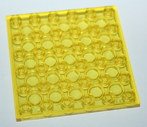 Lego espace tryellow plate 6x6 - tryellow,