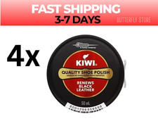 4 x KIWI Original cuir noir renouvelle et protège le cirage brillant 50 g