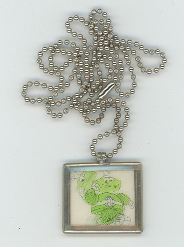 Collier miroir lenticulaire - miroir, en