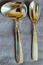 CHRISTOFLE Cuillère à bouillie & cuiller à oeuf métal argenté de style art déco