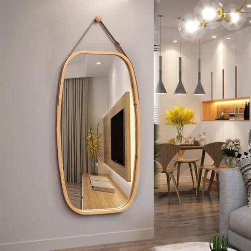Miroir mural 74x43cm bois - 74x43cm,