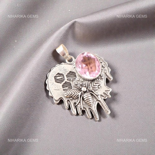 Ovale morganite pierre argent - ovale,