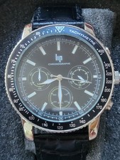 Lip Chronographe Tachymètre Quartz Montre Bracelet Plongée Homme Boite P2336
