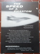 11/1960 PUB MCDONNELL DOUGLAS F-4 PHANTOM II FIGHTER RECORDS FLIGHT ORIGINAL AD
