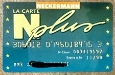 CARTE DE CRÉDIT PAIEMENT NECKERMANN + BANCAIRE FIDELITÉ TÉLÉCARTE PAYCARD SCHEDA