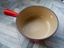 caquelon poelon le creuset en fonte emaillee diametre : 20 cm neuf