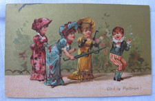 Chromo Au Bon Marche Oh! Le poltron! bébés garçons filles