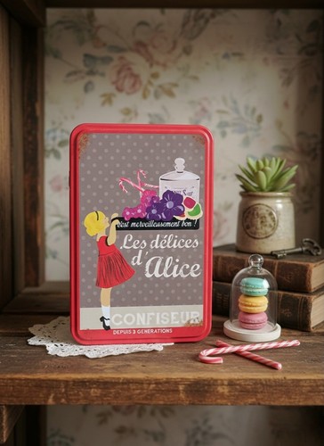 Boîte métal vintage - boîte, "les