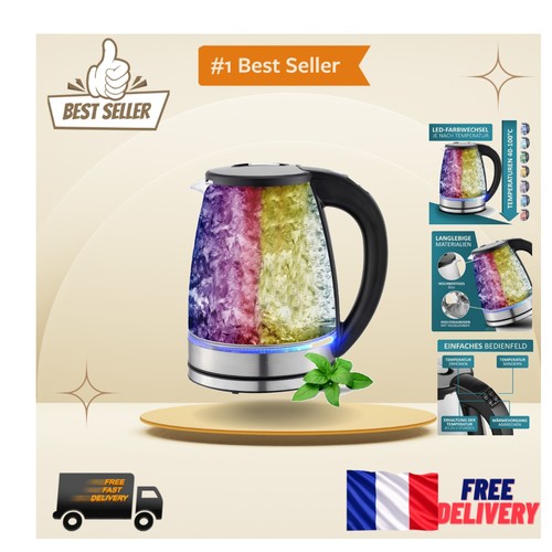 Bouilloire verre 8l 2200w - 1,8l,