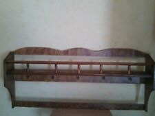 Ancienne étagère en bois  à épices+suspension ustensiles Cuisine Déco Vintage