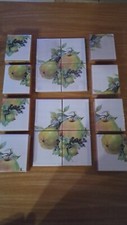 Lot Carreaux Carrelage Fruit Pomme & Poire - Desvres ? - Idéal cuisine - A VOIR!