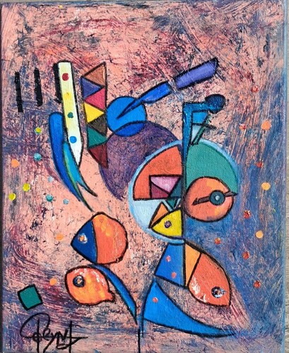 Tableau peinture huile - peinture, à
