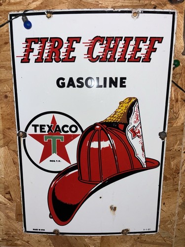 Plaque emaille 1957 texaco - 1957,
