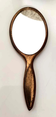 Ancien petit miroir main en - ancien,