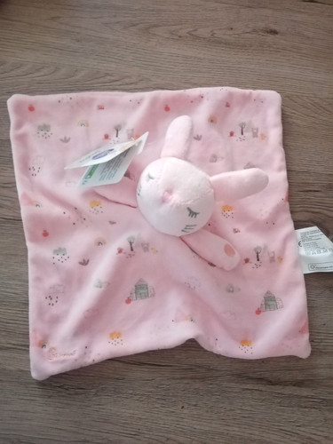 Doudou plat velours - doudou, lapin