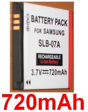 Batterie 720mAh type SLB-07A SLB07A Pour Samsung PL150 PL170
