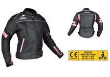 Veste Femme Moto Zonda Lady Été Point Ajouré Protections Coudes Dos