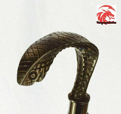 Poignée tête serpent en - poignée,