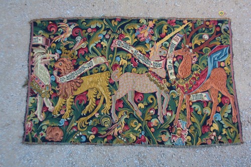 Tapisserie médiévale laine - tapisserie,