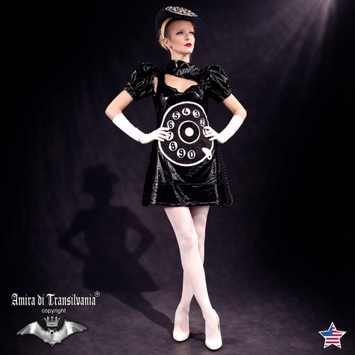 Black whimsical dress - black, women