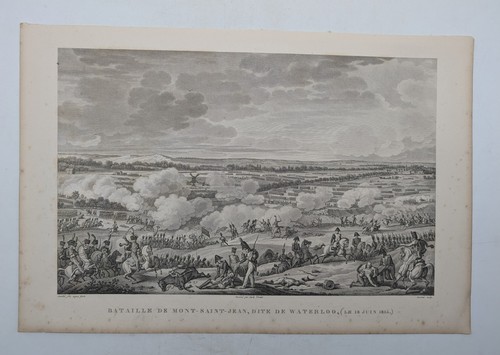 Gravure ancienne bataille - -, de