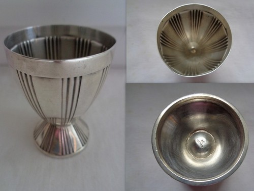 Coquetier metal argent - en,
